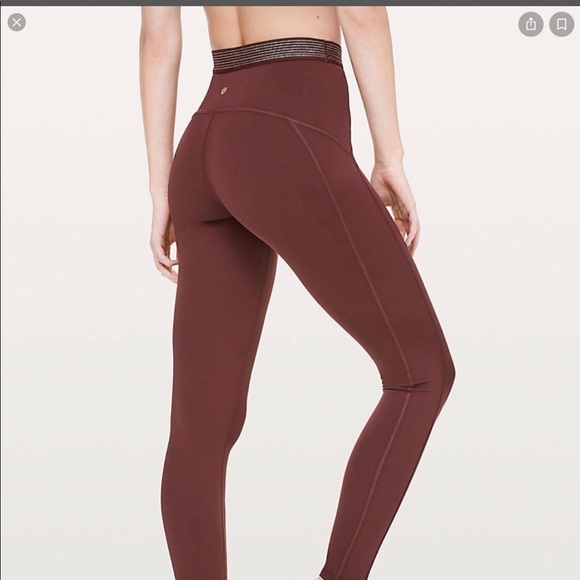 Lululemon Principal Dancer Tight in Burgundy - Picture 1 of 9